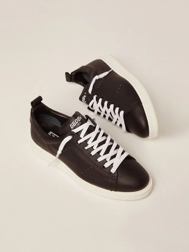 Zapatillas Starter para hombre en cuero con estrella estampada en la lengüeta del talón