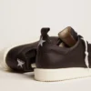 Zapatillas Starter para hombre en cuero con estrella estampada en la lengüeta del talón