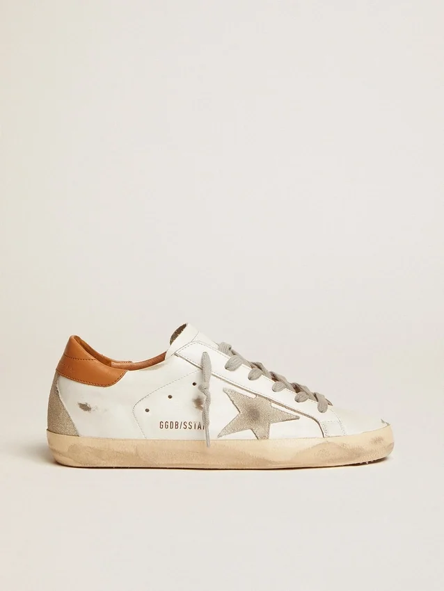 Zapatillas Super-Star para mujer con estrella de gamuza y lengüeta marrón en el talón