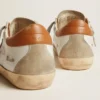 Zapatillas Super-Star para mujer con estrella de gamuza y lengüeta marrón en el talón
