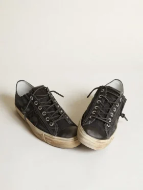 Zapatillas V-Star en denim azul medianoche con estrella y puntera de cuero negro