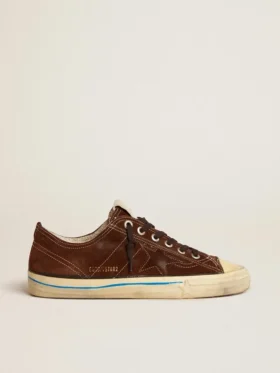 Zapatillas V-Star LTD para hombre en gamuza marrón oscuro con estrella tono sobre tono