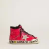 Zapatillas Young Francy con lentejuelas, estrella de gamuza gris hielo y cordones con estampado animal