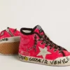 Zapatillas Young Francy con lentejuelas, estrella de gamuza gris hielo y cordones con estampado animal
