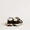 Zapatillas Young Marathon de nylon negro con estrella estampada y lengüeta de cuero en el talón