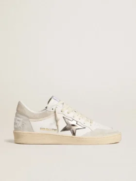 Zapatos Ball Star para mujer con estrella de cuero metalizado y lengüeta del talón de cuero brillante