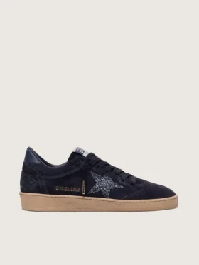 Zapatos Ball Star para mujer en gamuza azul oscuro con estrella azul oscuro con purpurina