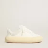 Zapatos Space-Star Cube para mujer en cuero blanco con estrella perforada