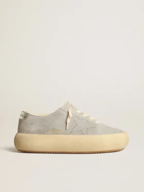 Zapatos Space-Star para mujer en gamuza gris hielo con forro de piel de oveja