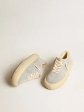 Zapatos Space-Star para mujer en gamuza gris hielo con forro de piel de oveja