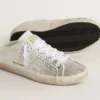 Zapatos Super-Star Sabot LTD para mujer con estrella de gamuza gris y cristales Swarovski