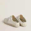 Zapatos Super-Star Sabot LTD para mujer con estrella de gamuza gris y cristales Swarovski