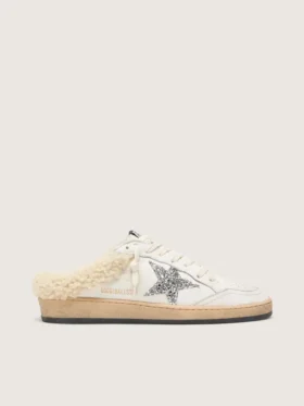 Zapatos tipo sabot Ball Star con estrella brillante y forro de piel de oveja