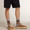 Zapatos tipo sabot Space-Star para hombre en gamuza color tabaco con estrella perforada